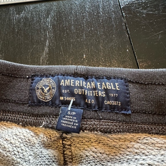 American Eagle Small Gray and Dark Gray Elastic Pants Workout Sweatpant Lounge - Picture 6 of 9
